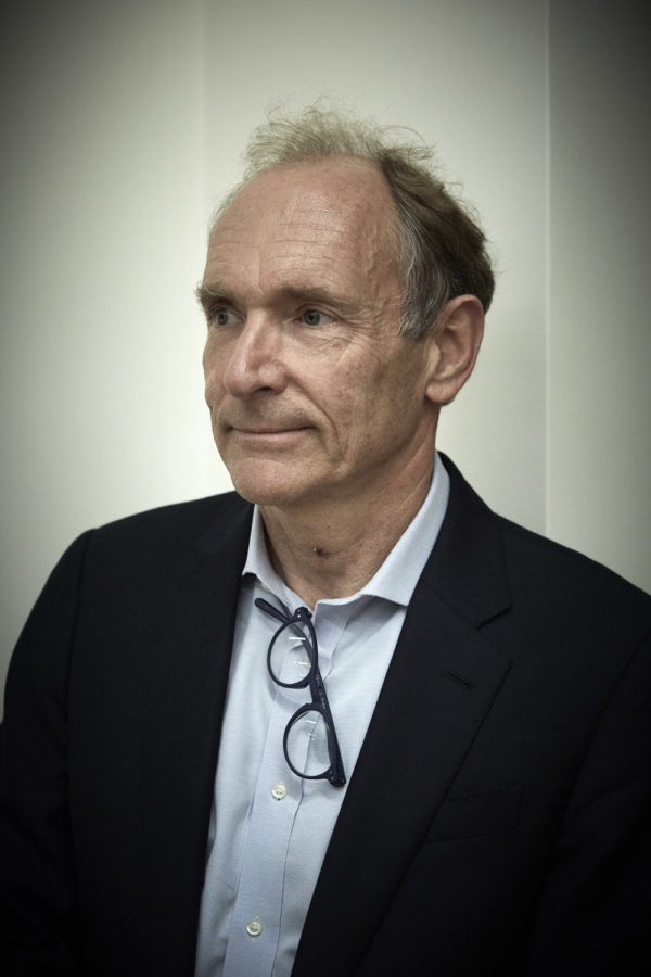 Portrait of Tim Berners-Lee looking away from camera